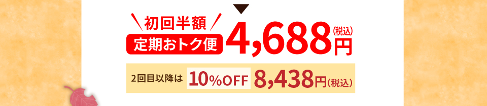 初回半額 定期おトク便 4,688円