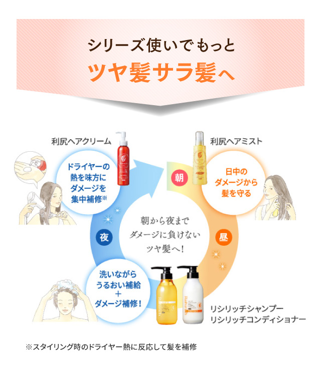 シリーズ使いでもっと ツヤ髪サラ髪へ