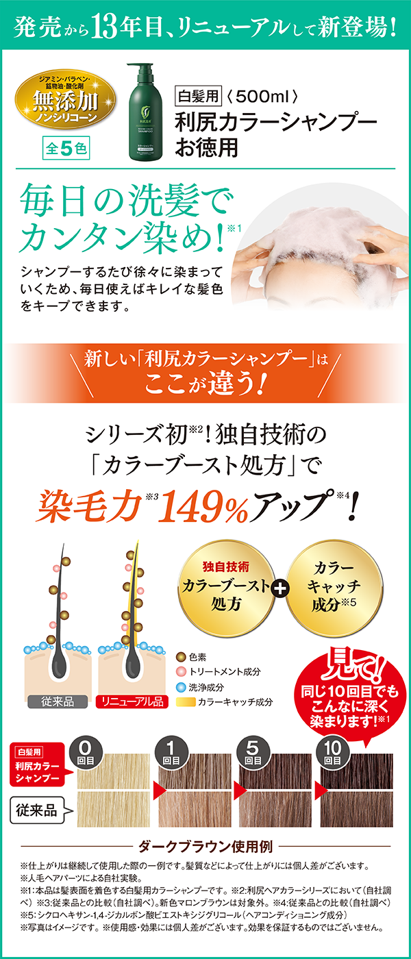 カラーシャンプーお徳用商品詳細