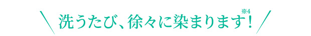洗うたび、徐々に染まります!
