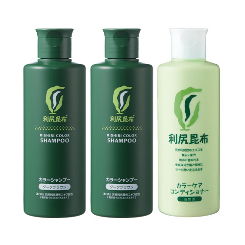 [白髪用]利尻カラーシャンプー2本・利尻カラーケアコンディショナー1本 セット