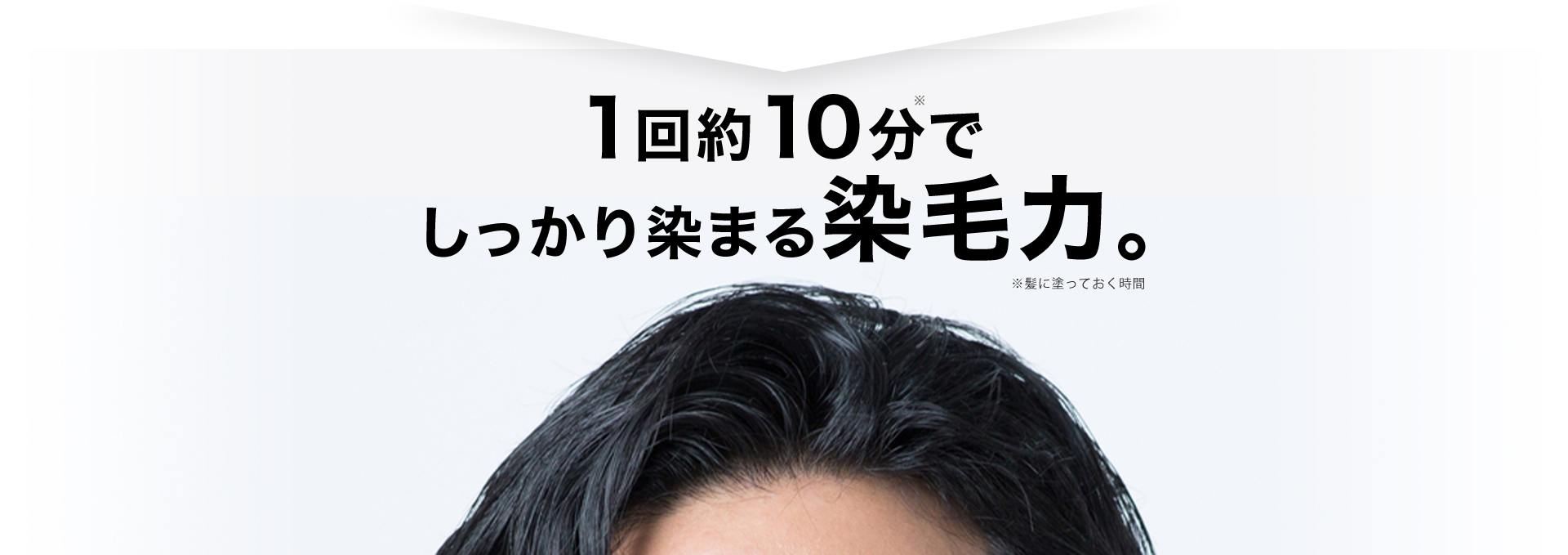 繰り返し染めることができ、１回約10分※。染毛力にこだわりました。 ※髪に塗っておく時間