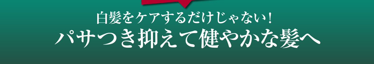 白髪をケアするだけじゃない！パサつき抑えて健やかな髪へ