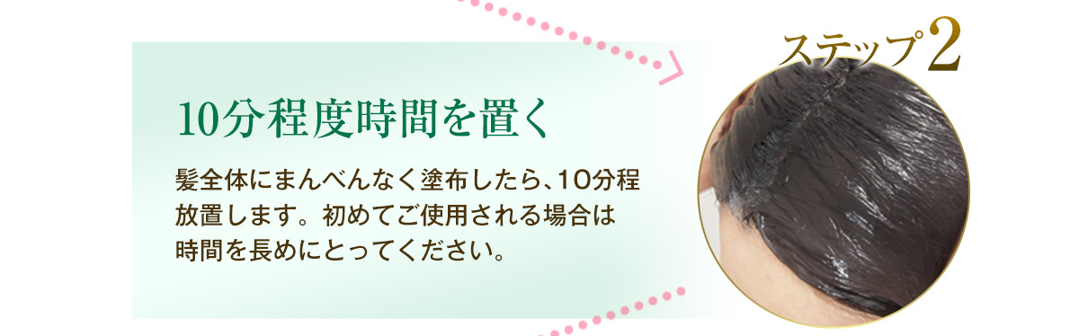 【ステップ2】10分程度時間を置く