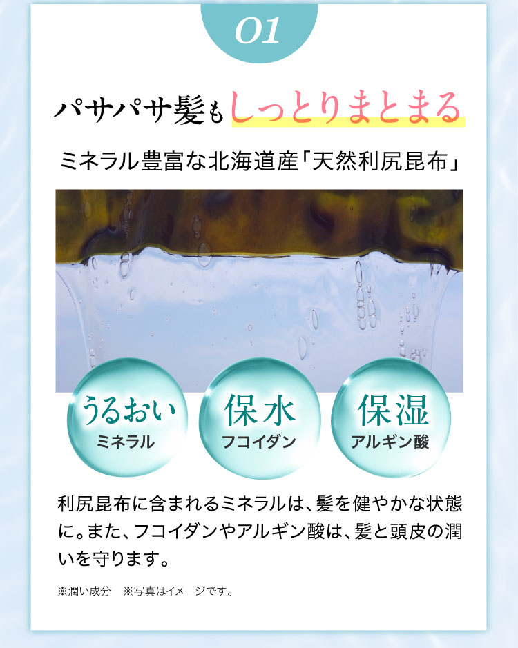 01 パサパサ髪もしっとりまとまる