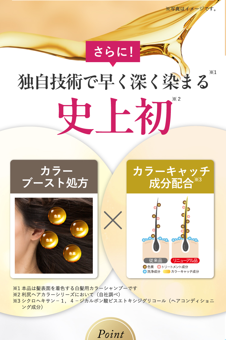 きめ細かい泡立ちで根元からムラなく染まる