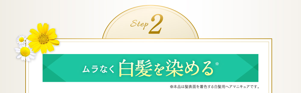 step2 ムラなく白髪を染める