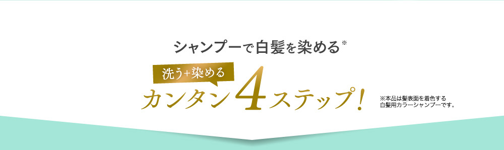 シャンプーで白髪を染める 洗う＋染める カンタン4ステップ！