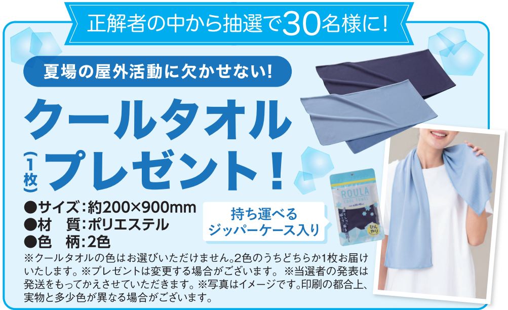 正解者の中から抽選でプレゼント！