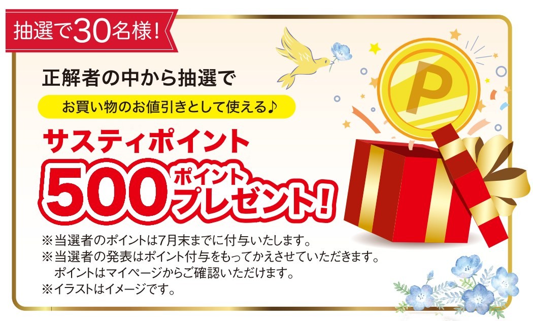 正解者の中から抽選でプレゼント!